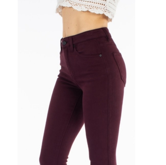 Maroon High Rise KanCan Skinny Jeans - Picture 3 of 4